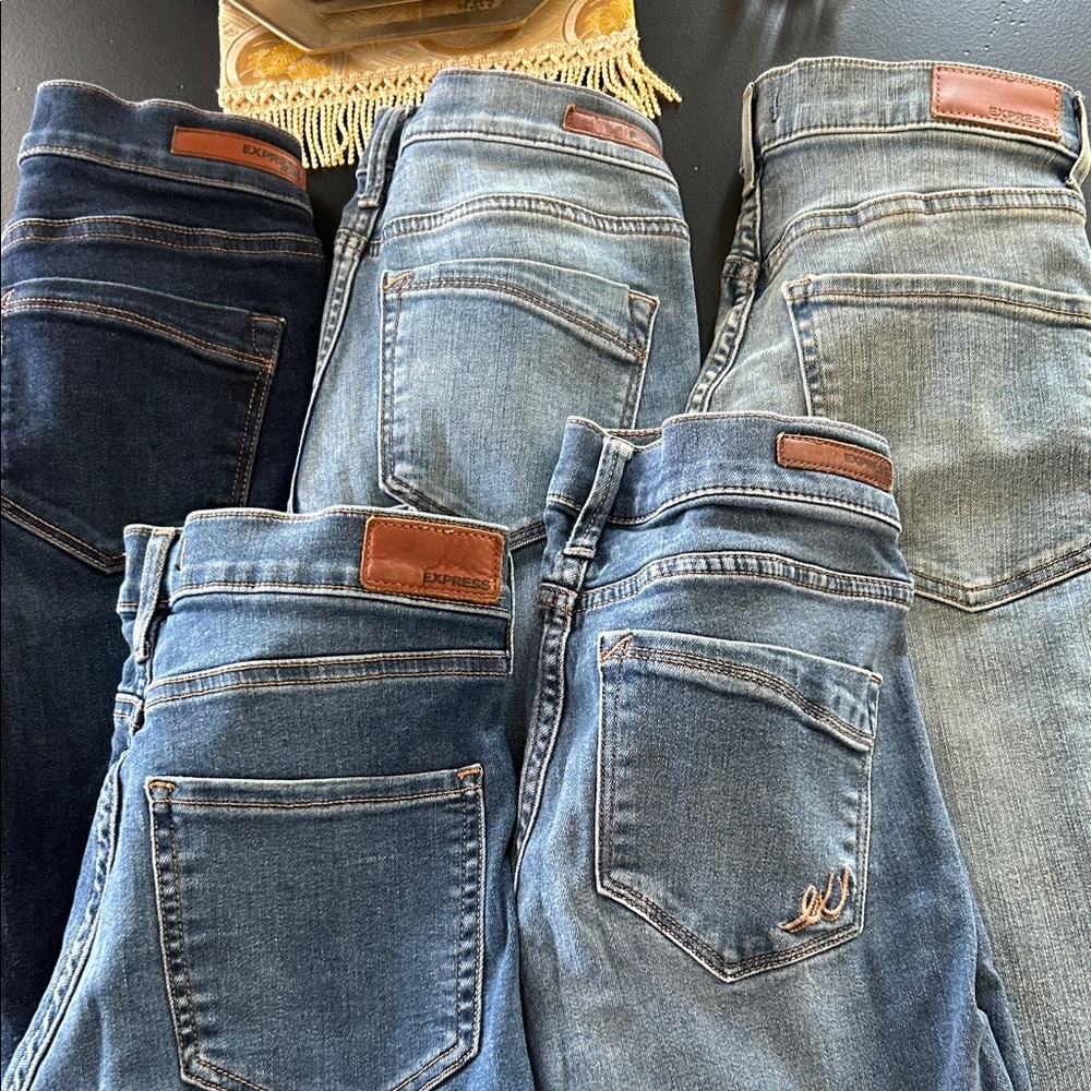 Express Women's Denim Skinny Jeans Collection 5 pairs